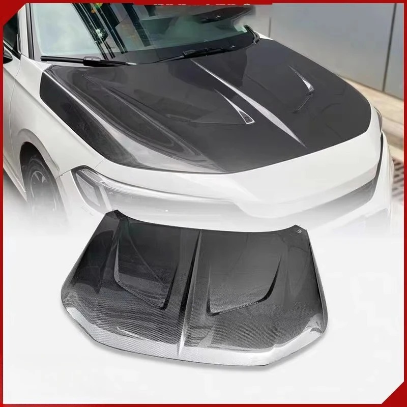 Carbon Fiber Hood Bonnet Scoop for  2016-2017 10th Gen Ci Vic Car Engine Cover Bodykit